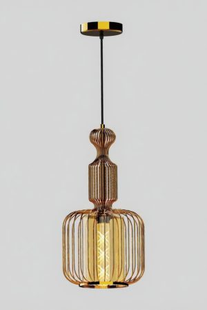 The Retro Ribbed Deco Pendant