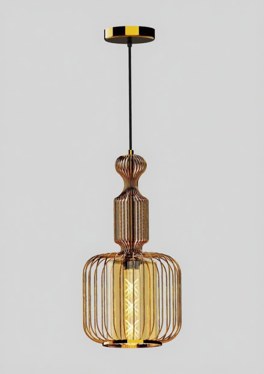 The Retro Ribbed Deco Pendant