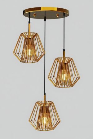 The Geometric Trio Cluster Pendant