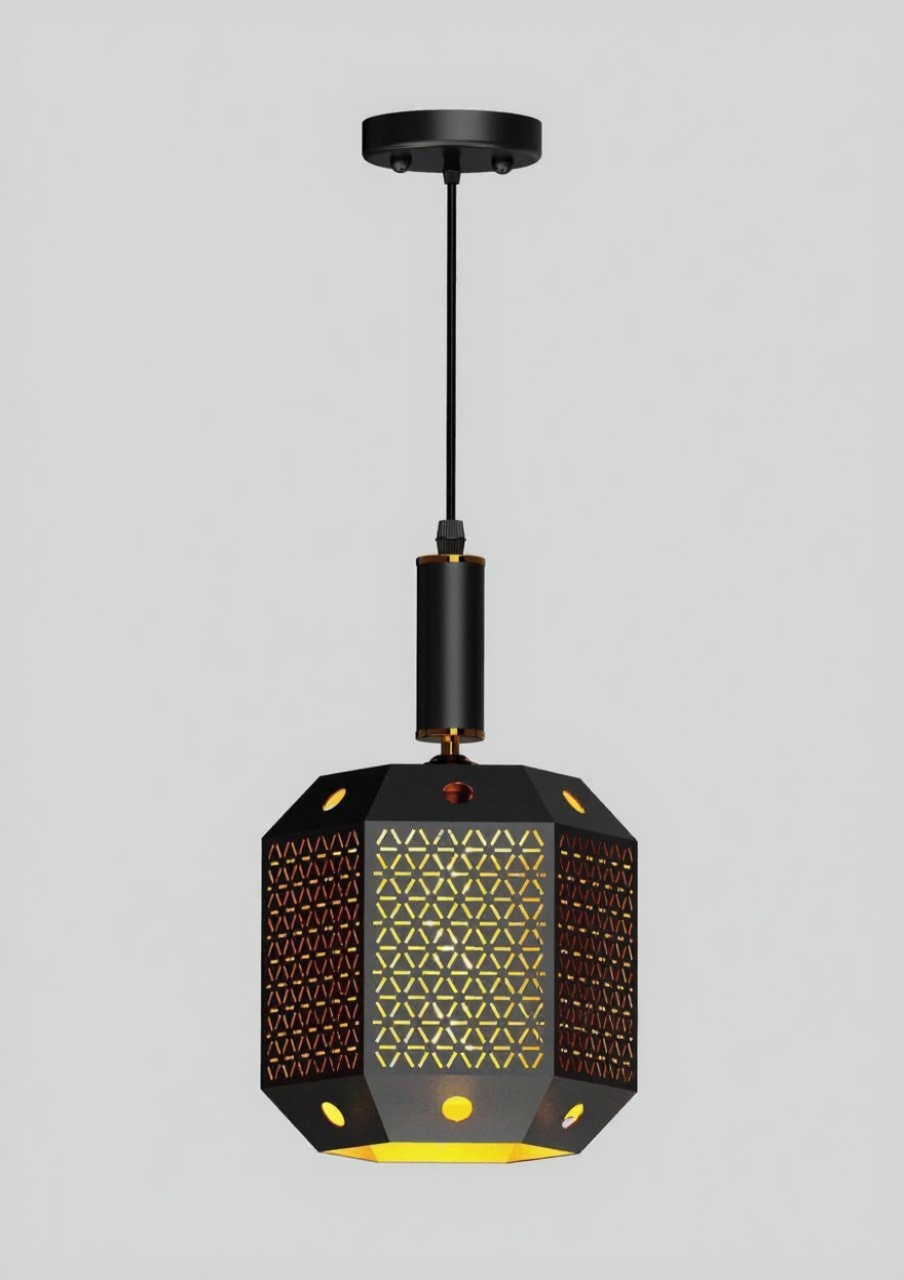 The GeoHex Perforated Pendant