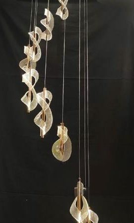 The Helix Crystal Cascade Chandelier