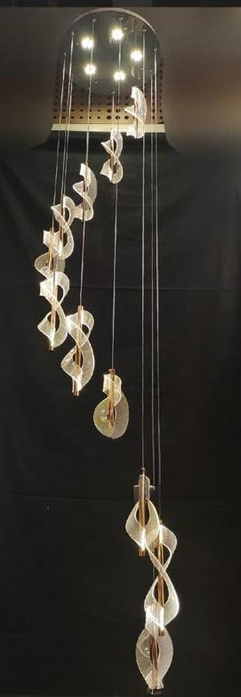 The Helix Crystal Cascade Chandelier