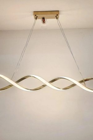 The Gilded Waveform LED Pendant