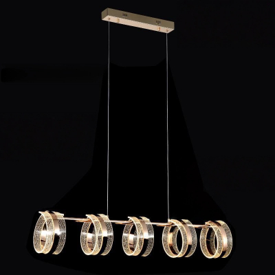 The Gilded Intersecting Rings Chandelier