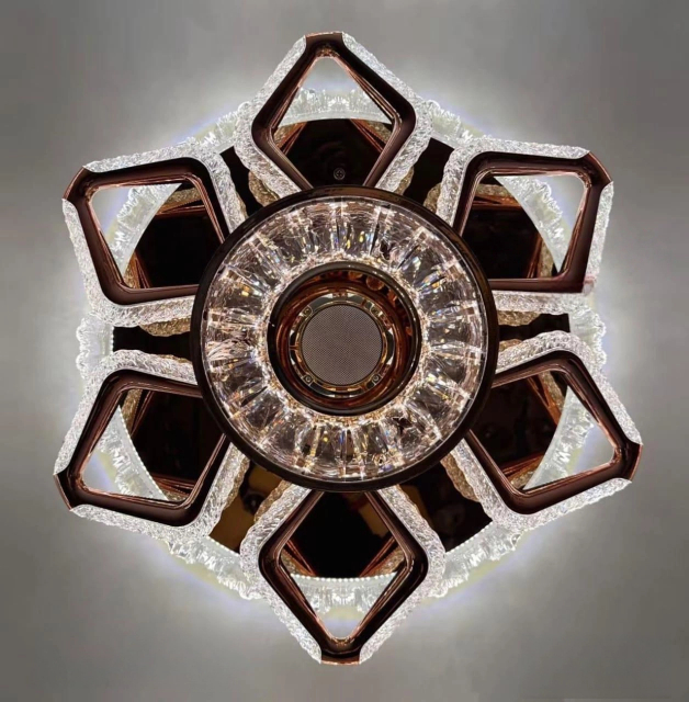 The Starburst Crystal Symphony Flushmount